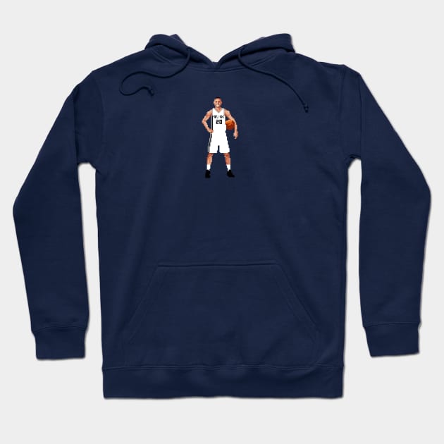 Manu Ginobili Pixel Posing Hoodie by qiangdade